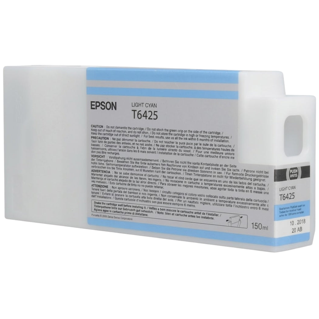New, Pre-Owned - Epson T6425 Light Cyan 150ml Ink Cartridge