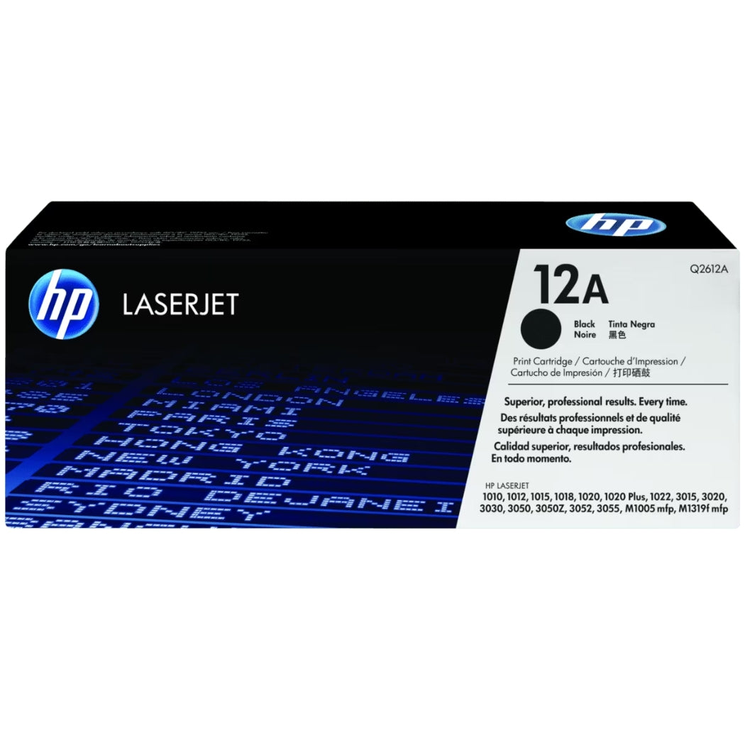 New, Pre-Owned - HP 12A High Yield Black LaserJet Toner Cartridge, Q2612A
