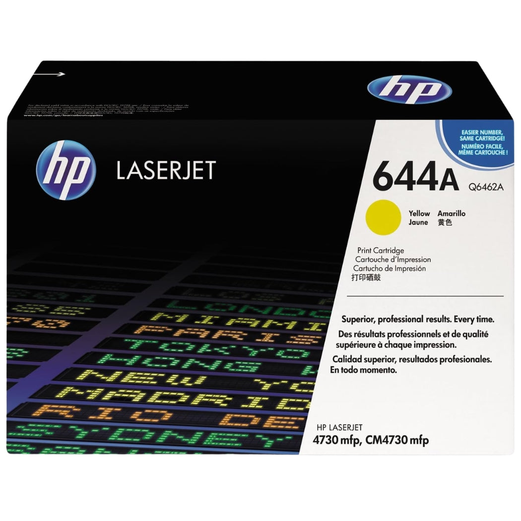 New, Pre-Owned - HP 644A Yellow Laserjet Toner Cartridge, Q6462A