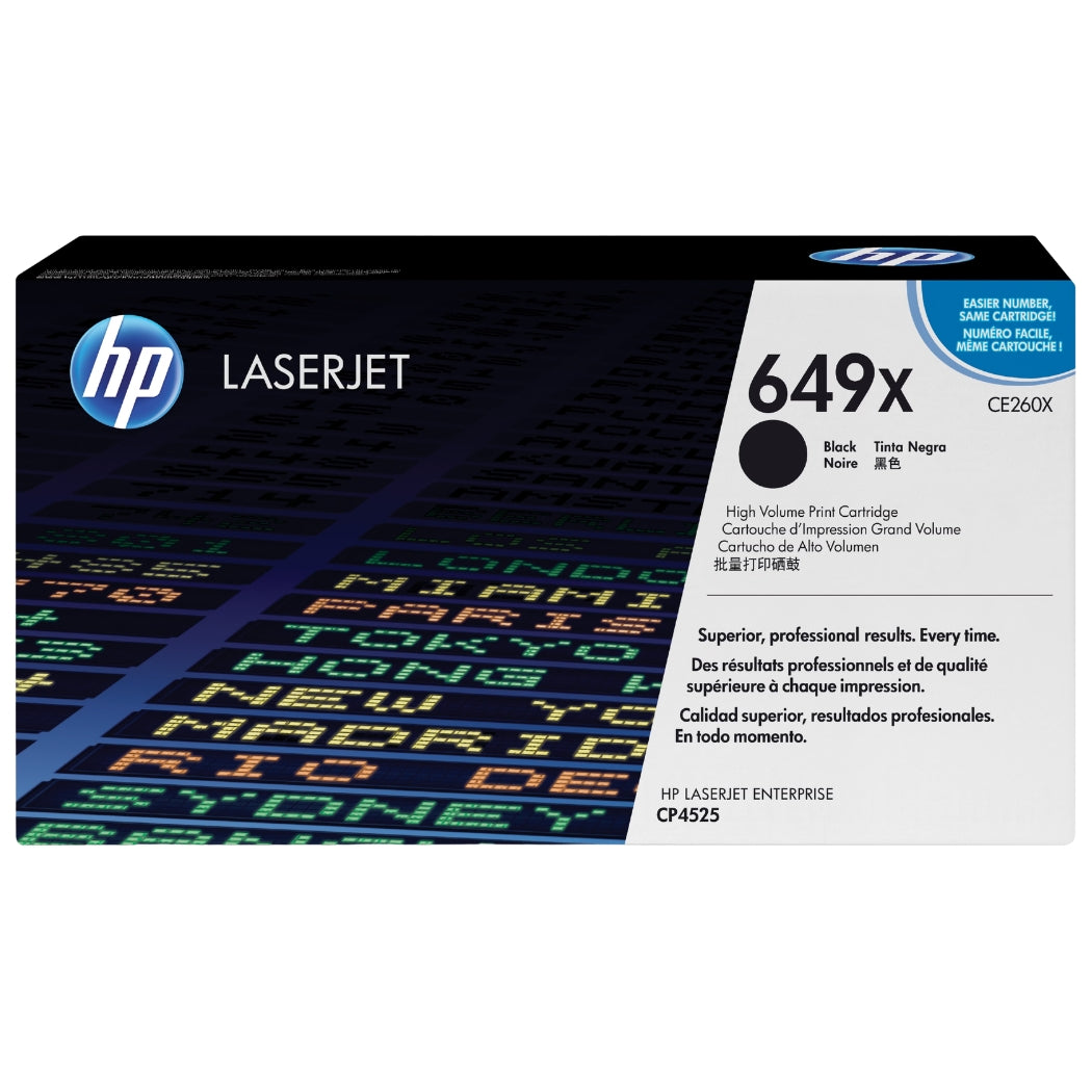 New, Pre-Owned - HP 649X High Yield Black LaserJet Toner Cartridge, CE260X