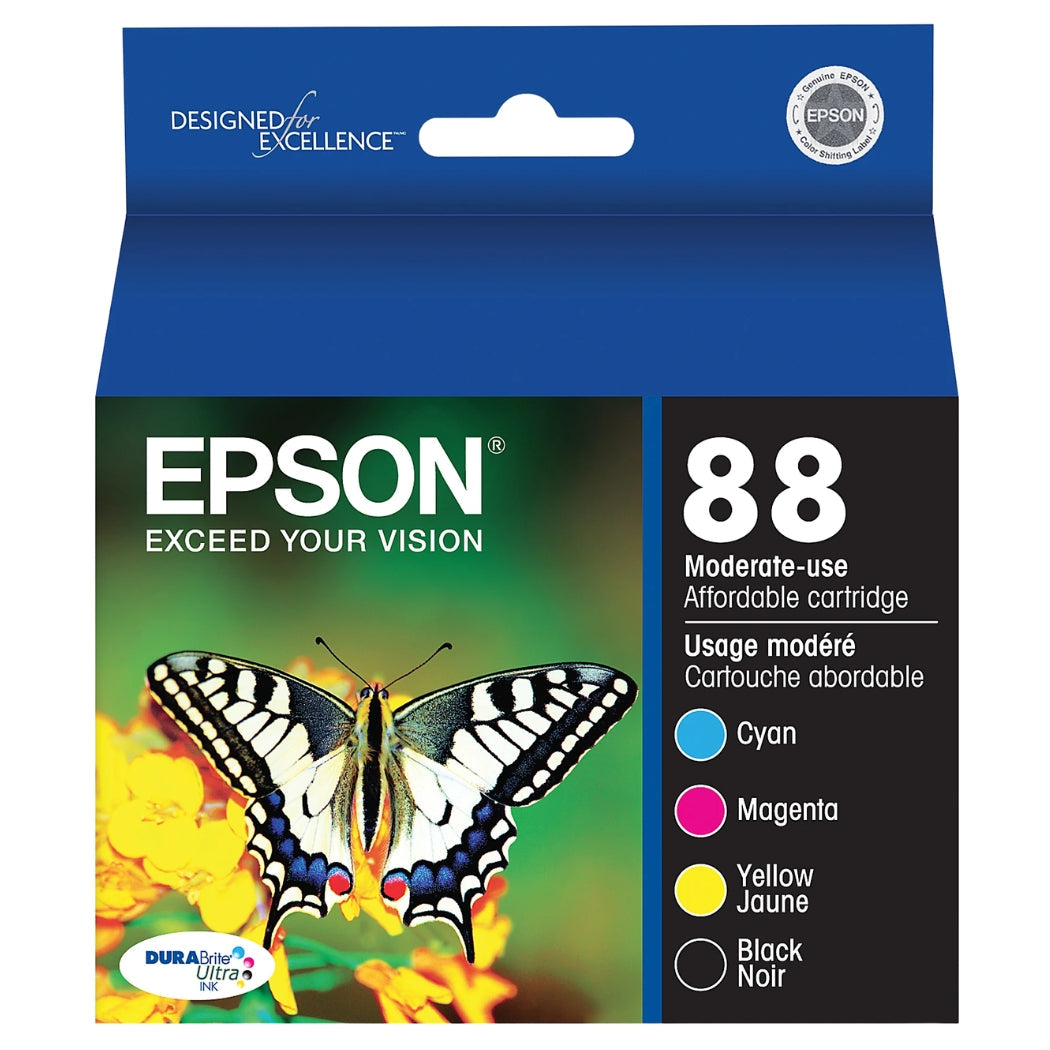 New, Pre-Owned - EPSON 88 Black, Cyan, Magenta and Yellow Ink Cartridge