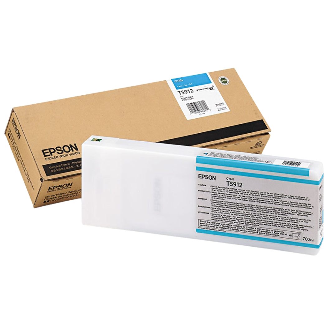 New, Pre-Owned - Epson T5912 Cyan UltraChrome K3 Ink Cartridge, T591200