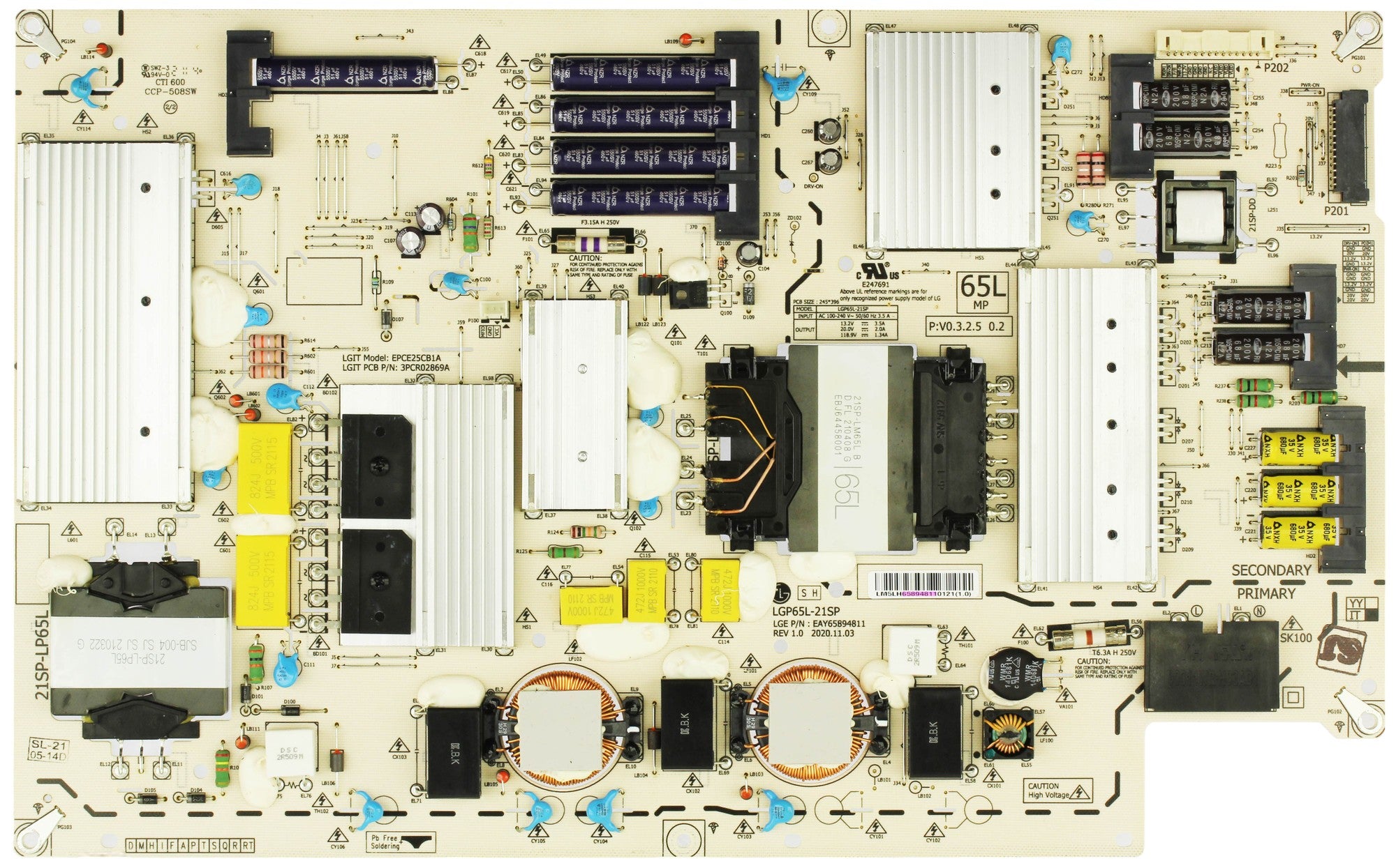 LG EAY65894811 Power Supply Board