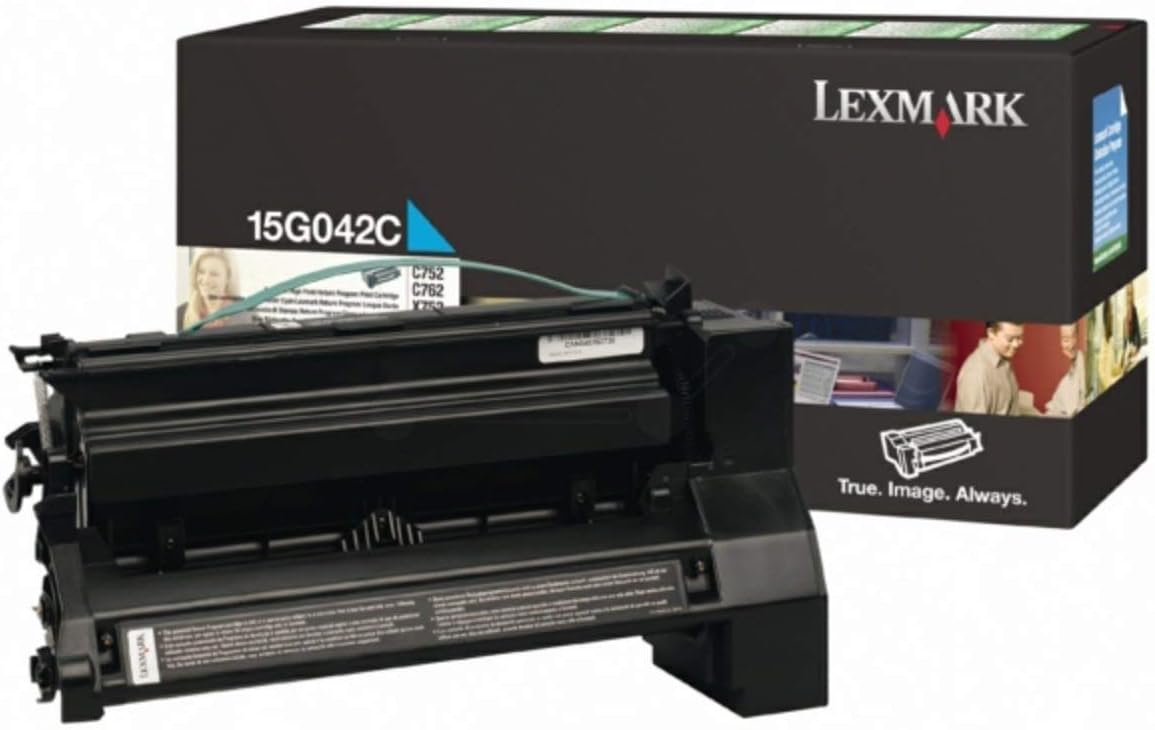 New, Pre-Owned - Lexmark C752 High Yield Cyan Toner Cartridge, 15G042C