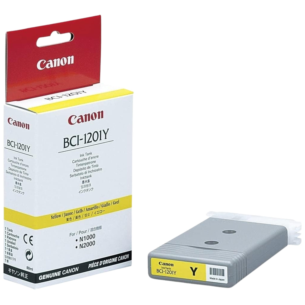 New, Pre-Owned - Canon BCI-1201 Yellow Standard-Yield Ink Cartridge, BCI-1201Y