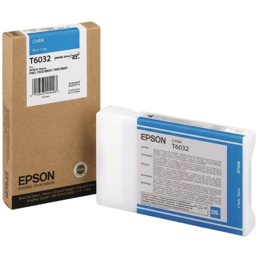 New, Pre-Owned - Epson T6032 Cyan Ink Cartridge