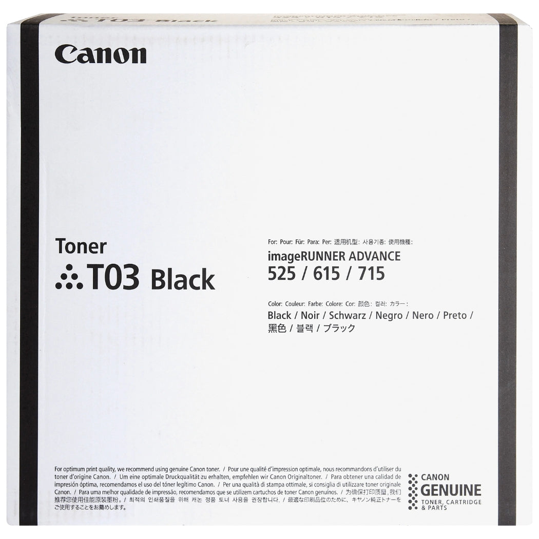 New, Pre-Owned - Canon T03 Standard Yield Black Toner Cartridge, 2725C001