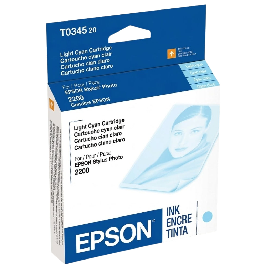 New, Pre-Owned - Epson 34 (T0345) Light Cyan Ink Cartridge