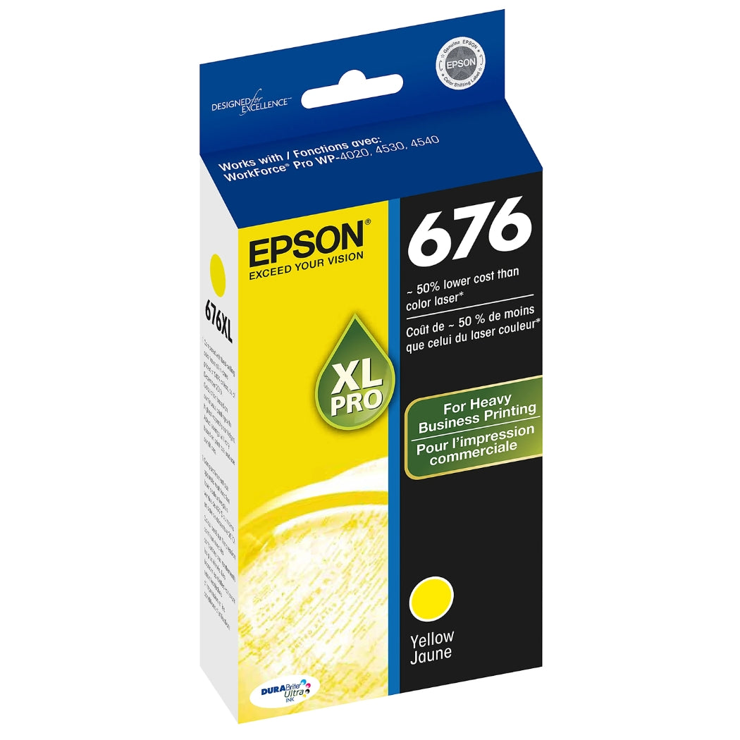 New, Pre-Owned - Epson 676XL Yellow Ink Cartridge