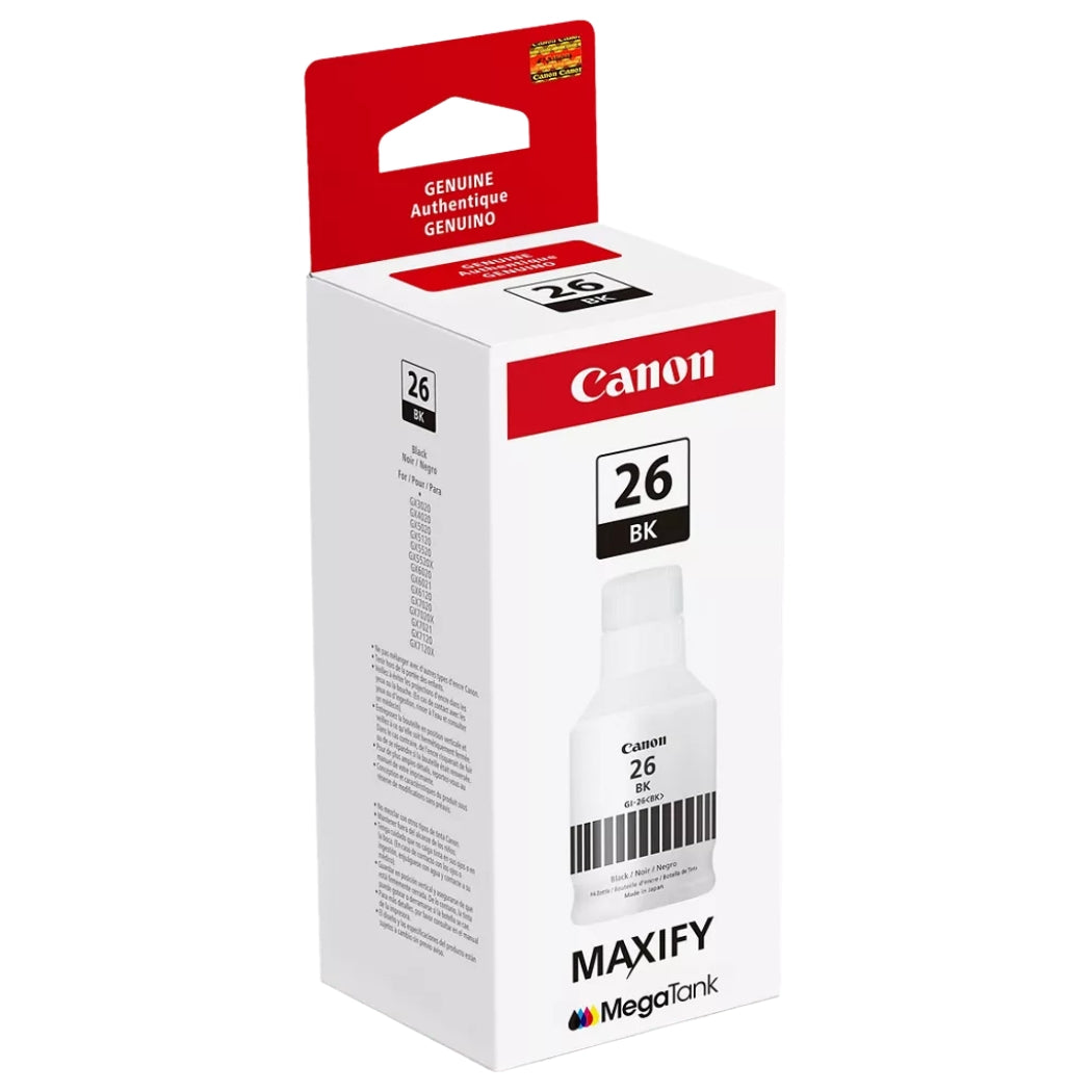 New, Pre-Owned - Canon GI-26 High Yield Black Ink Cartridge, 4409C001