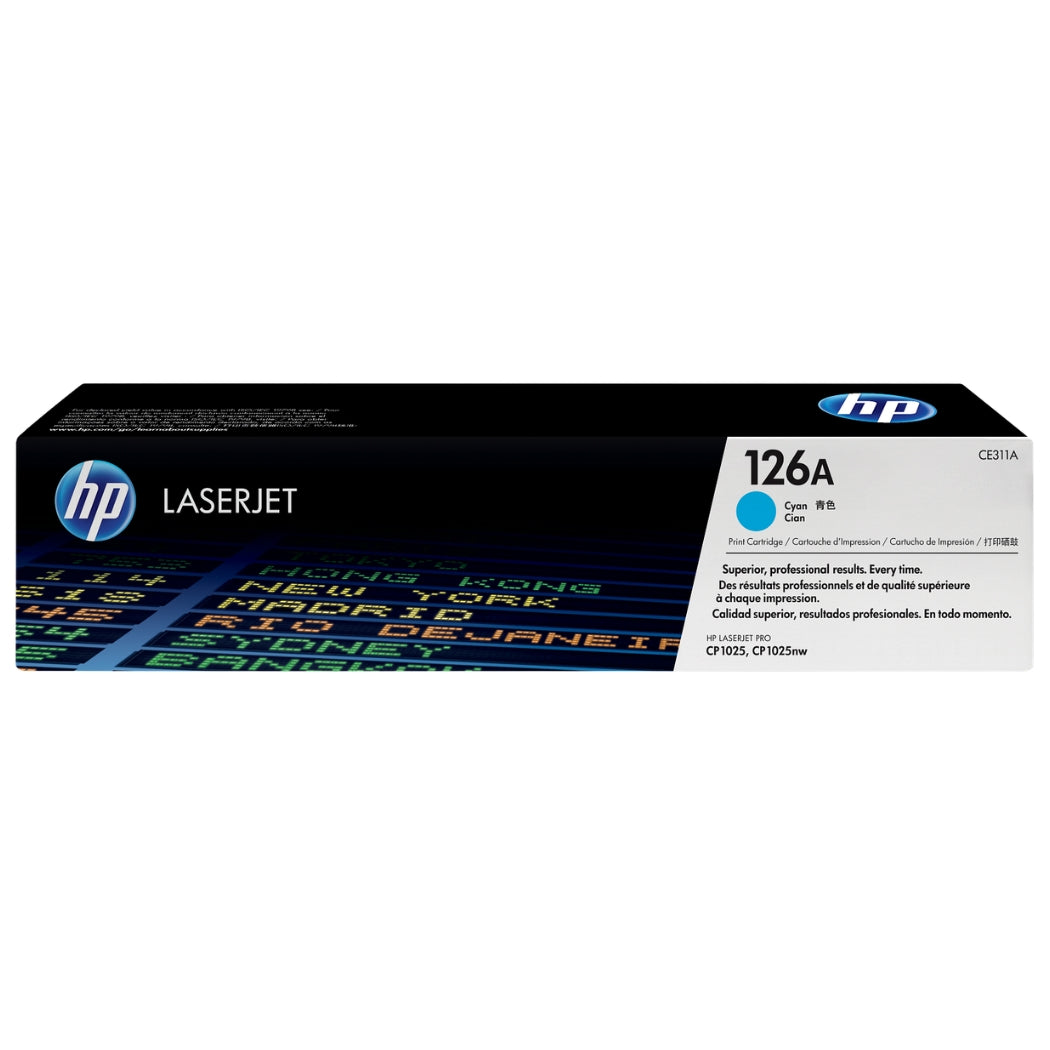 New, Pre-Owned - HP 126A Standard Yield Cyan Toner Cartridge, CE311A (1000 Pages)