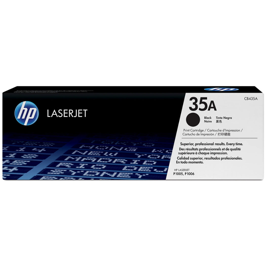 New, Pre-Owned - HP 35A Standard Yield Black LaserJet Toner Cartridge, CB435A