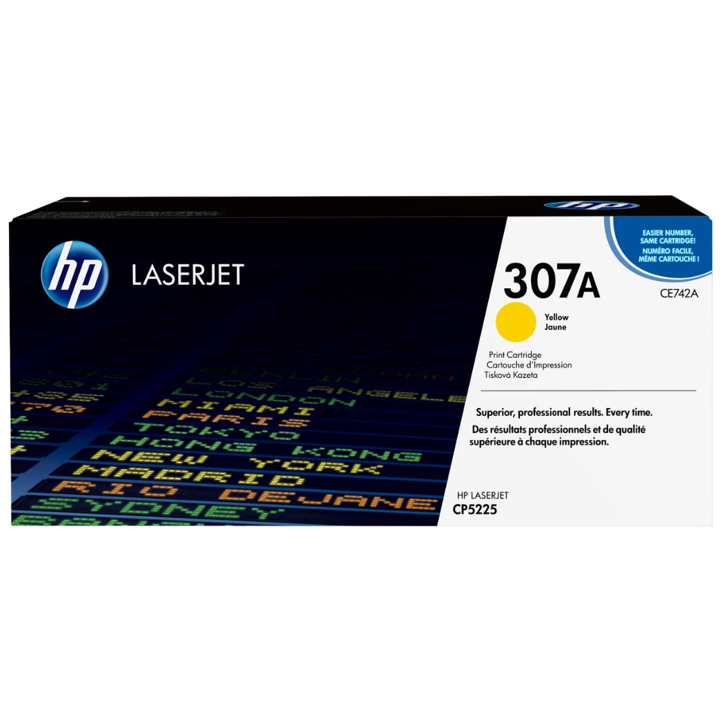 New, Pre-Owned - HP 307A Standard-Yield Yellow Toner Cartridge, CE742A