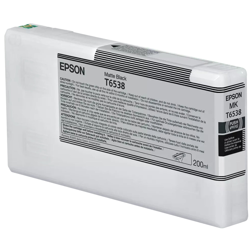 New, Pre-Owned - Epson T6538 Matte Black Ink Cartridge, T653800