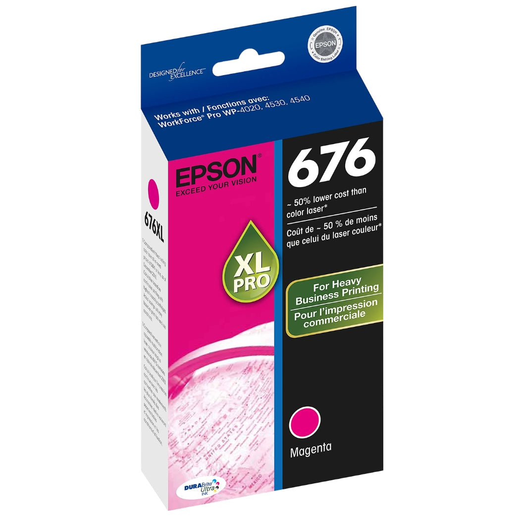 New, Pre-Owned - Epson 676XL Magenta Ink Cartridge