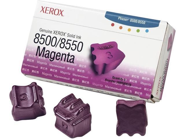 New, Pre-Owned - Xerox Solid Ink 8500/8550 Magenta (3 sticks) (108R00670)
