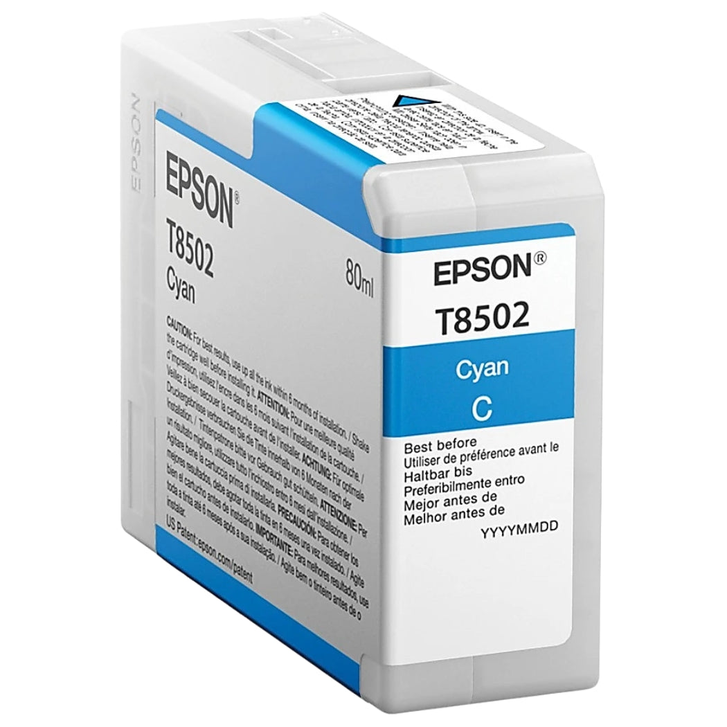 New, Pre-Owned - Epson 80ml UltraChrome HD Cyan Ink Cartridge, T850200