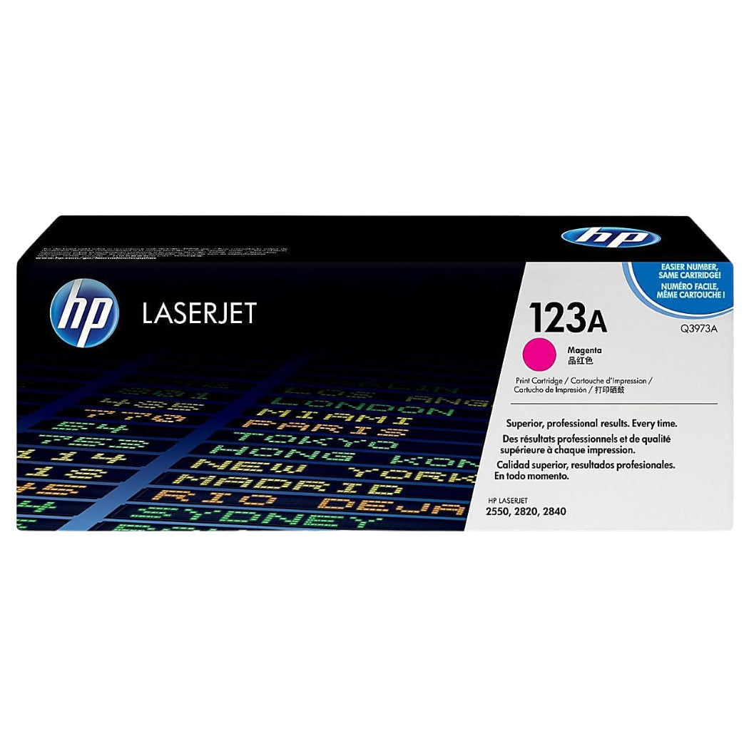 New, Pre-Owned - HP 123A Magenta LaserJet Toner Cartridge, Q3973A