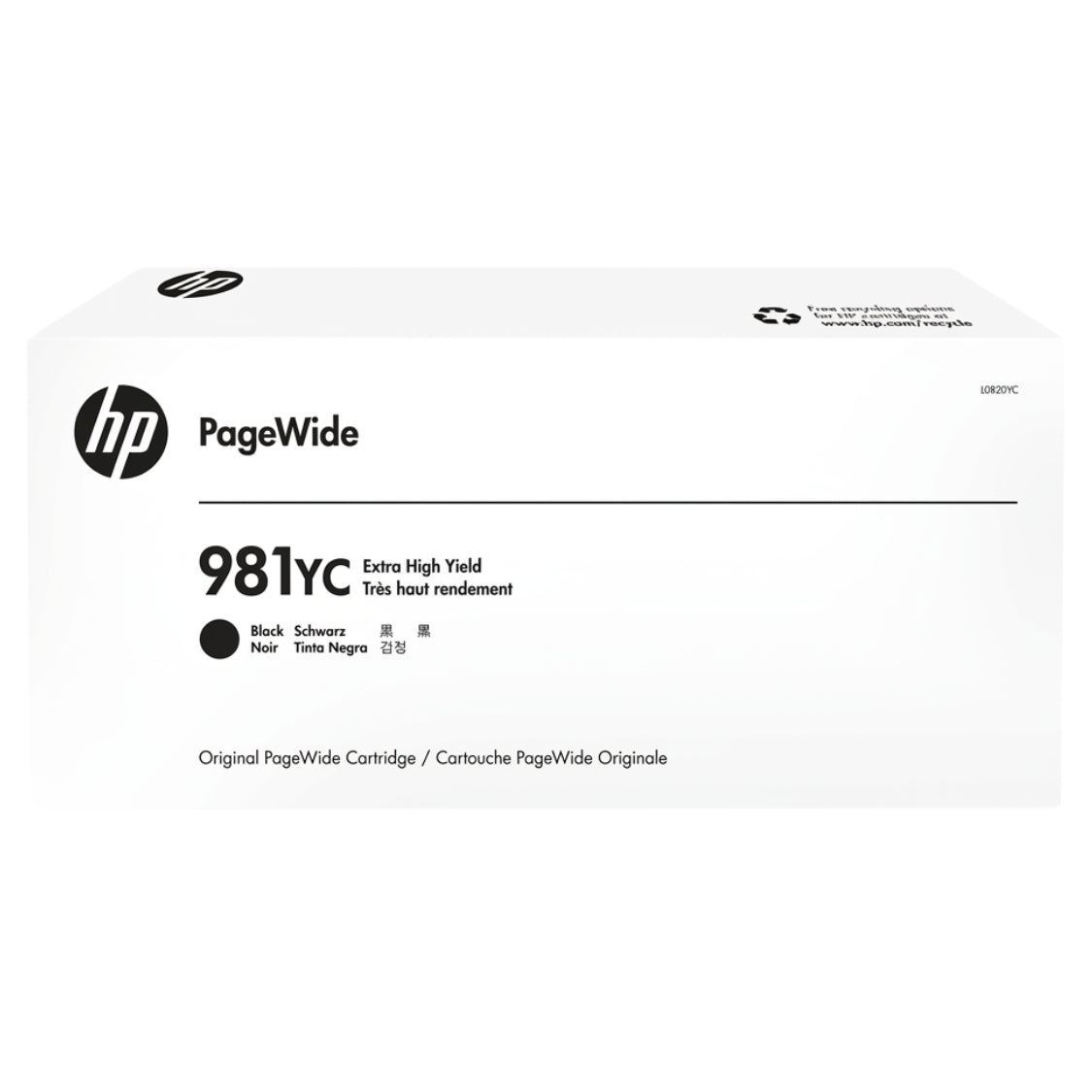 New, Pre-Owned - HP 981YC Extra High Yield Black PageWide Ink Cartridge, L0R20YC
