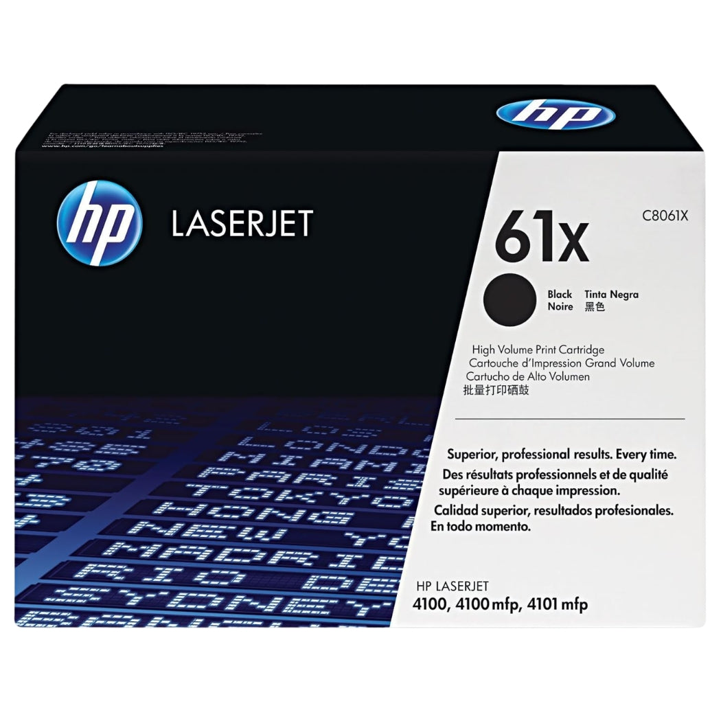 New, Pre-Owned - HP 61X High Yield Black Toner Cartridge, C8061X (10k pages)