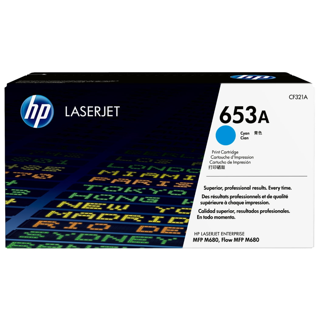 New, Pre-Owned - HP 653A Standard-Yield Cyan Toner Cartridge, CF321A