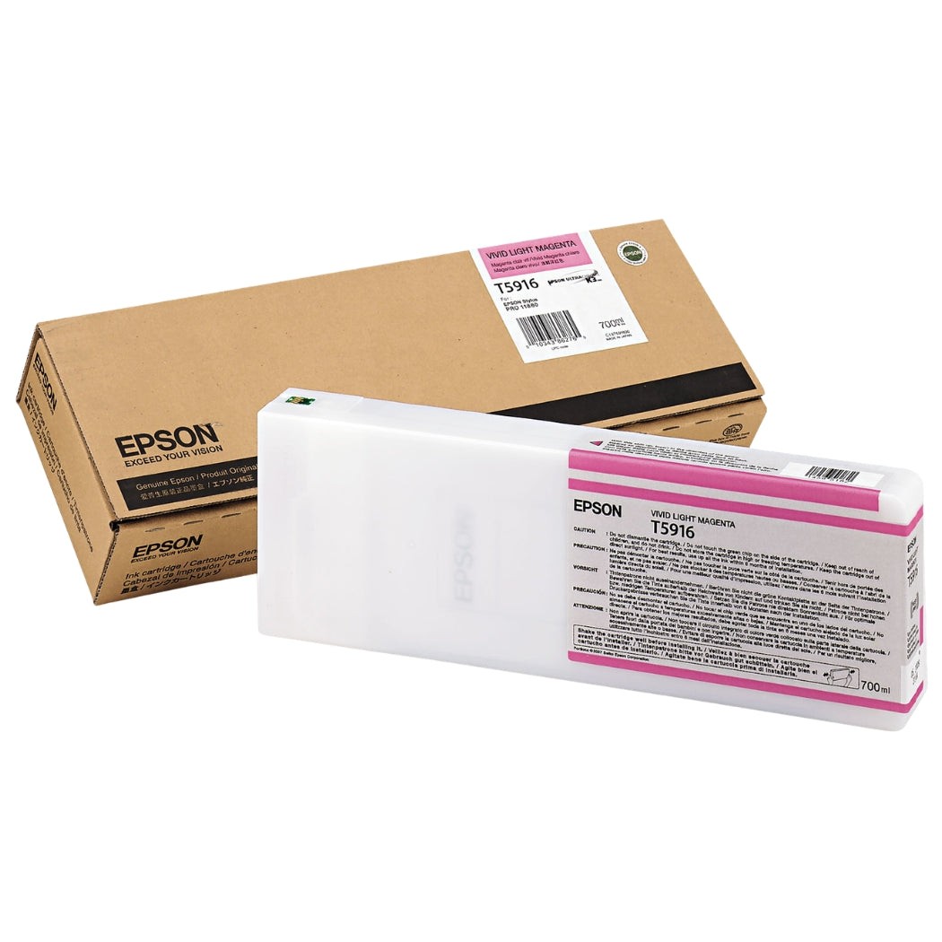 New, Pre-Owned - Epson T5916 Vivid Light Magenta UltraChrome K3 Ink Cartridge, T591600
