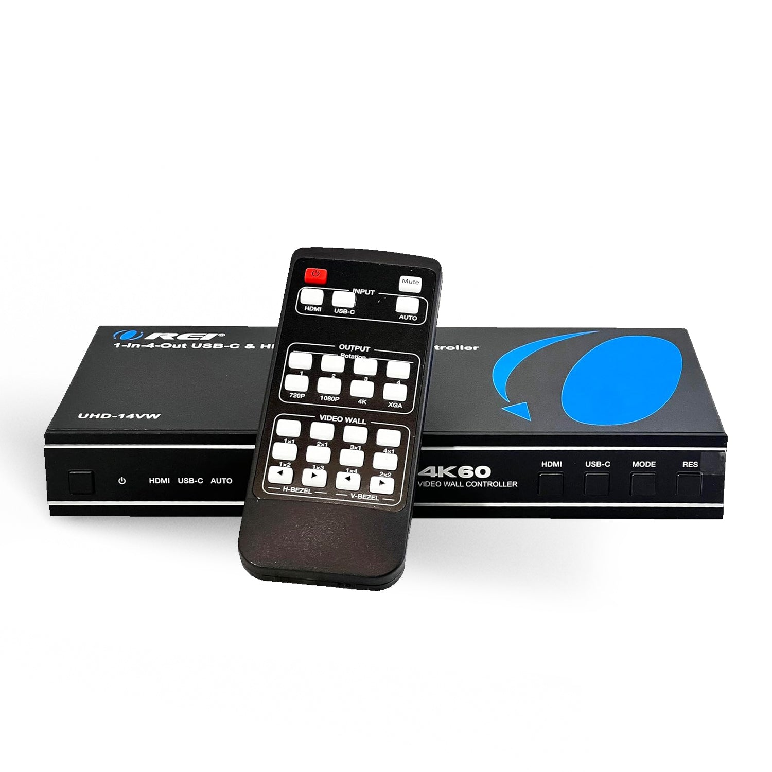 4K 1-In-4-Out USB-C & HDMI™ Video Wall Controller (Audio Extract)-UHD-14VW