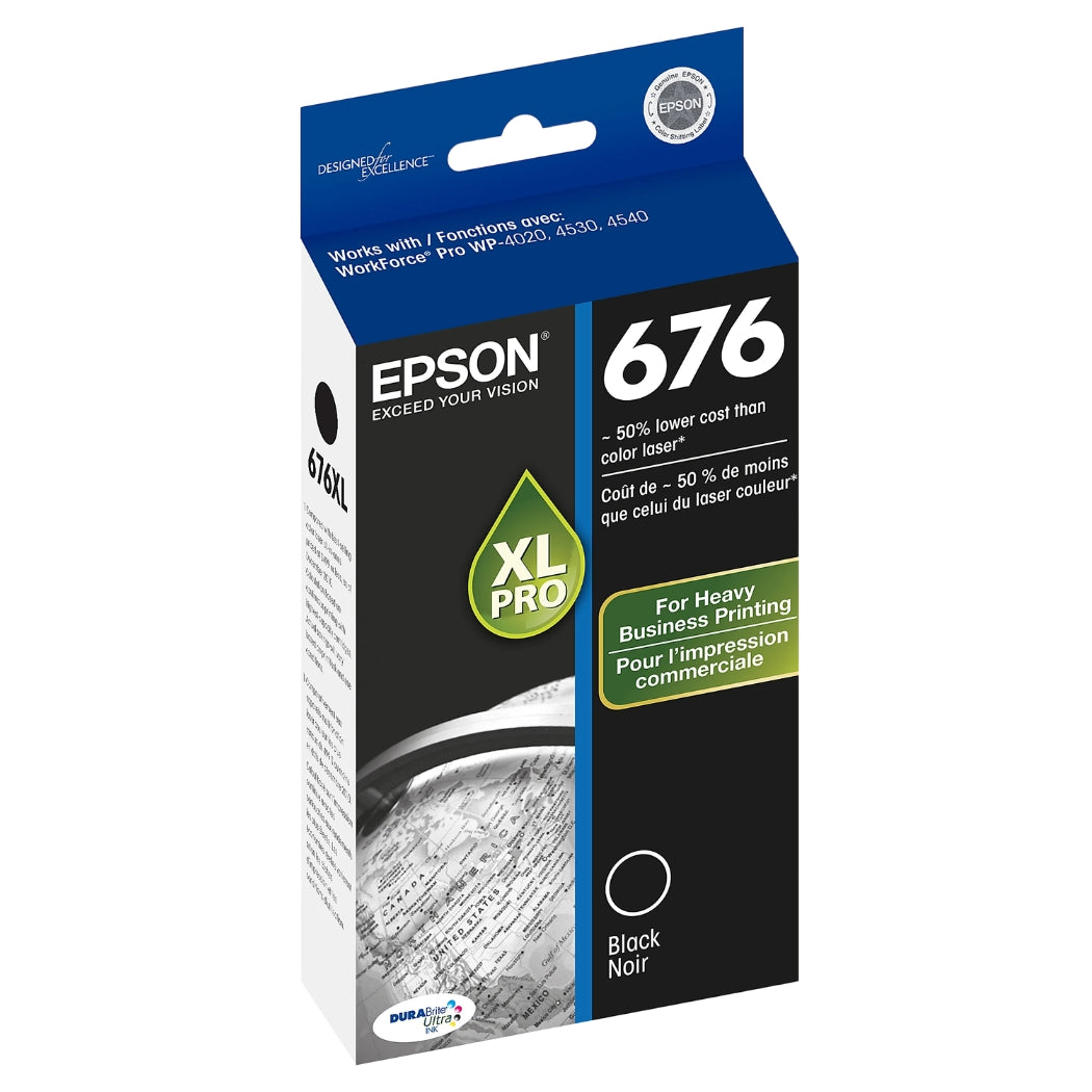 New, Pre-Owned - Epson 676XL High Yield Black Ink Cartridge