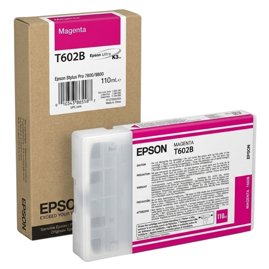 New, Pre-Owned - Epson T602B Standard Yield Magenta Ink Cartridge, C13T602B00