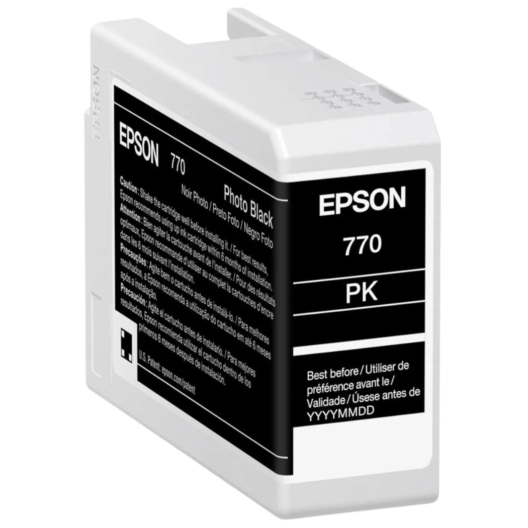 New, Pre-Owned - Epson 770 25ml UltraChrome Photo Black Ink Cartridge, T770120