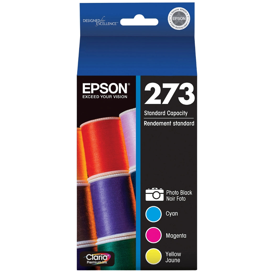 New, Pre-Owned - Epson 273 Photo Black, Cyan, Magenta, Yellow Ink Cartridges