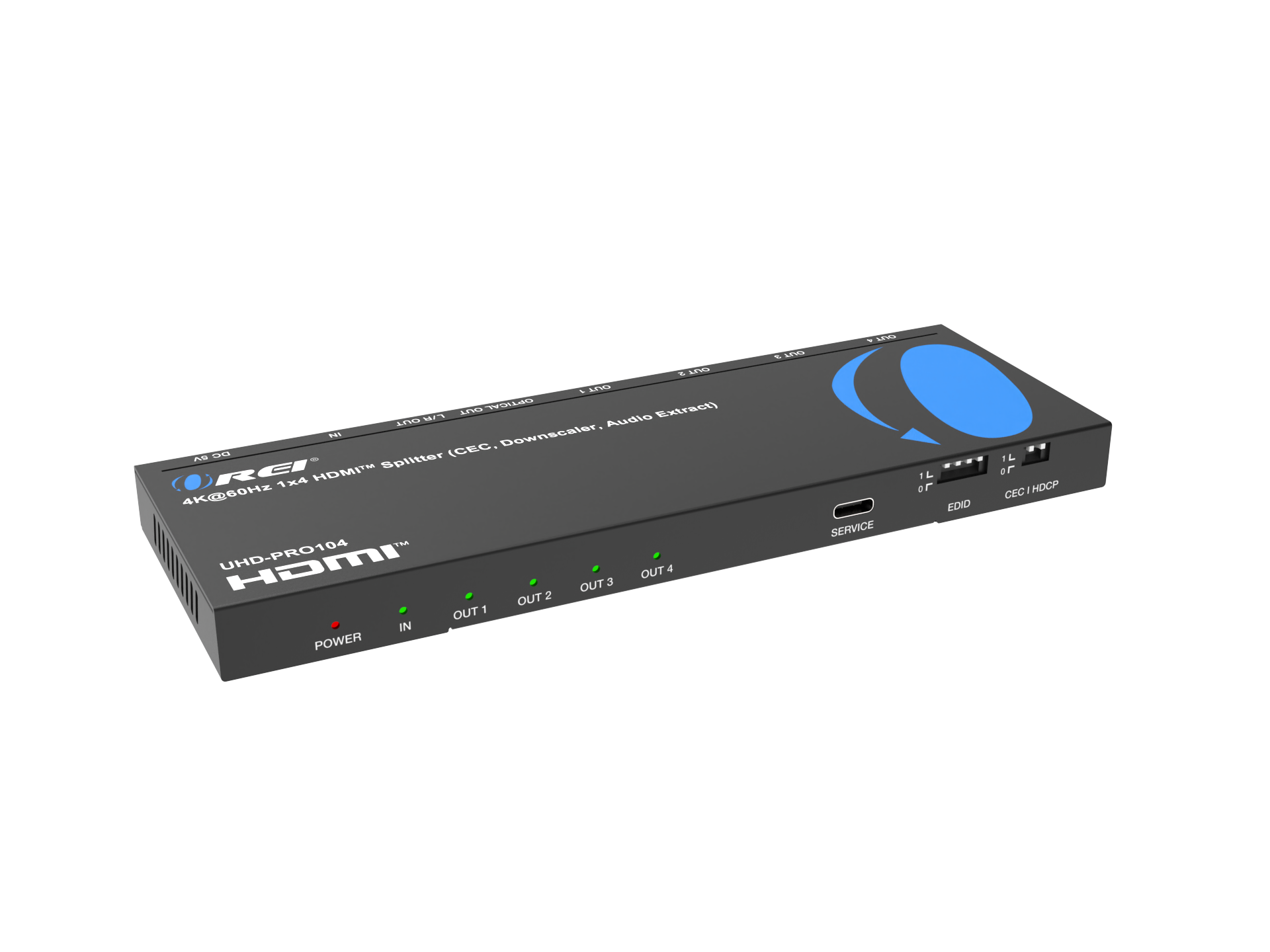 4K@60Hz 1x4 HDMI™ Splitter (CEC, Downscaler, Audio Extract) UHD-PRO104
