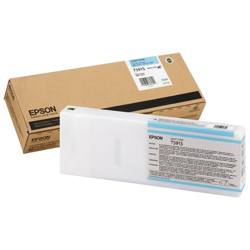 New, Pre-Owned - Epson T5915 Light Cyan UltraChrome K3 Ink Cartridge, T591500