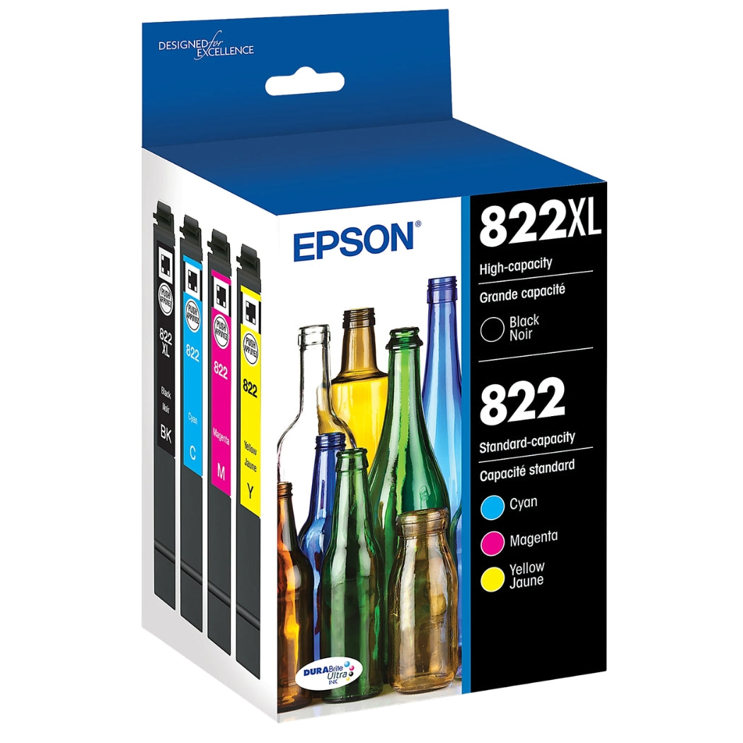 New, Pre-Owned - Epson T822XL/822 High-Yield Multi-Color (4-Pack) Ink Cartridge