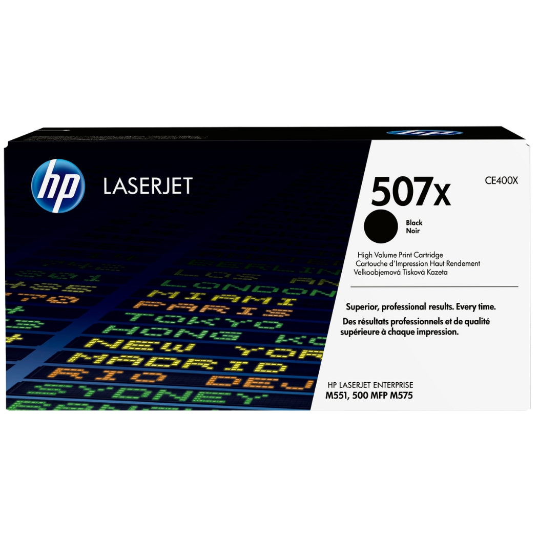 New, Pre-Owned - HP 507X High Yield Black LaserJet Toner Cartridge, CE400X