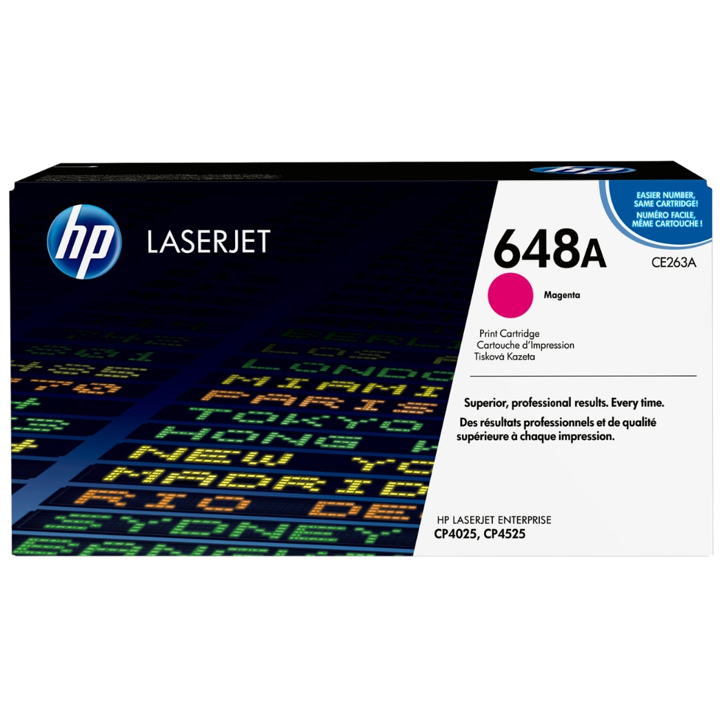 New, Pre-Owned - HP 648A Magenta Standard-Yield LaserJet Toner Cartridge, CE263A