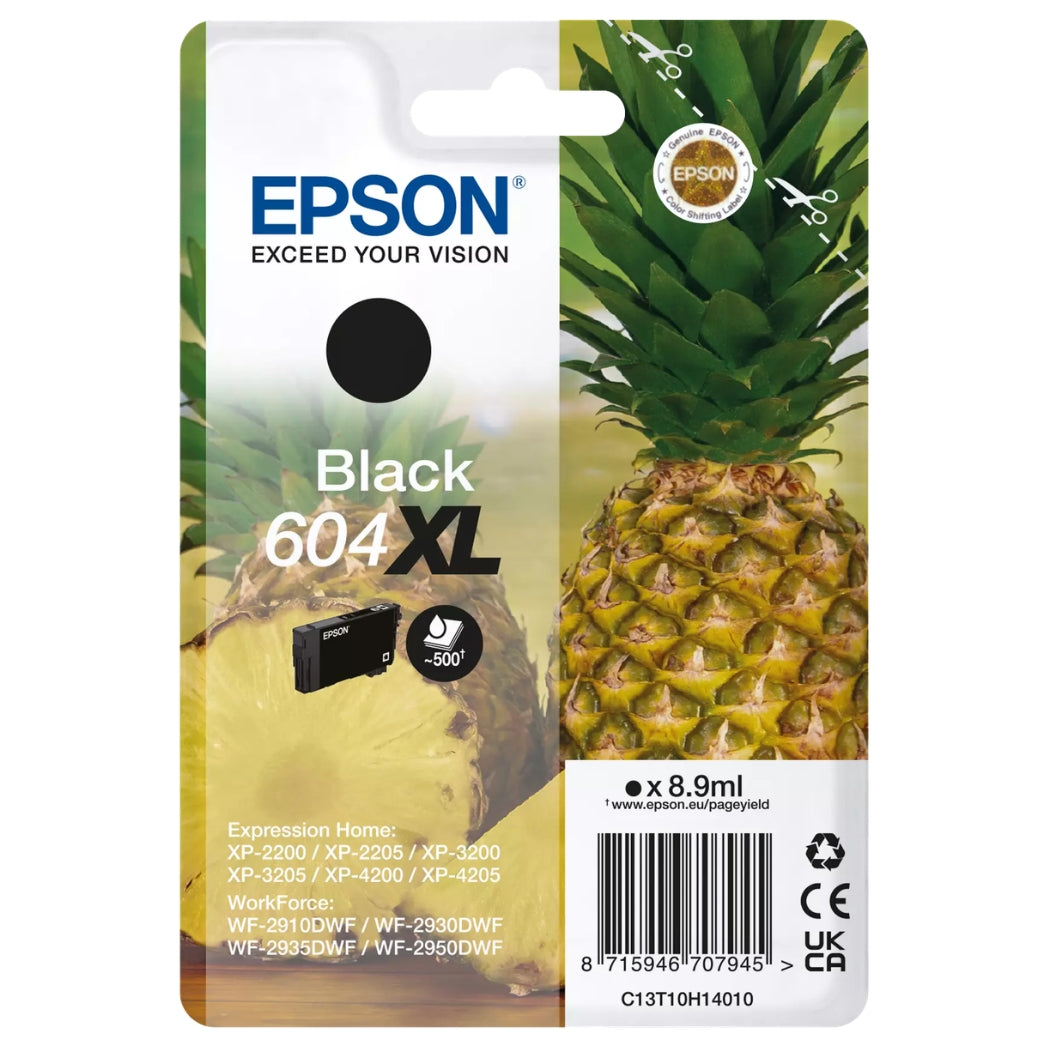 New, Pre-Owned - Epson 604XL High Yield Black Ink Cartridge, C13T10H14010