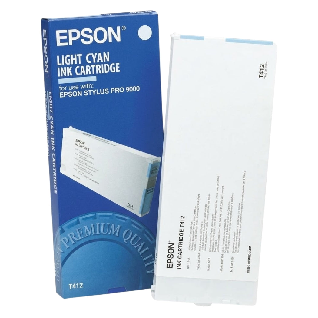 New, Pre-Owned - Epson T412 220ml Standard Yield Light Cyan Ink Cartridge, T412011