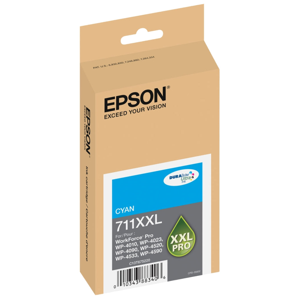 New, Pre-Owned - Epson 711XXL Cyan Extra High Capacity Ink Cartridge