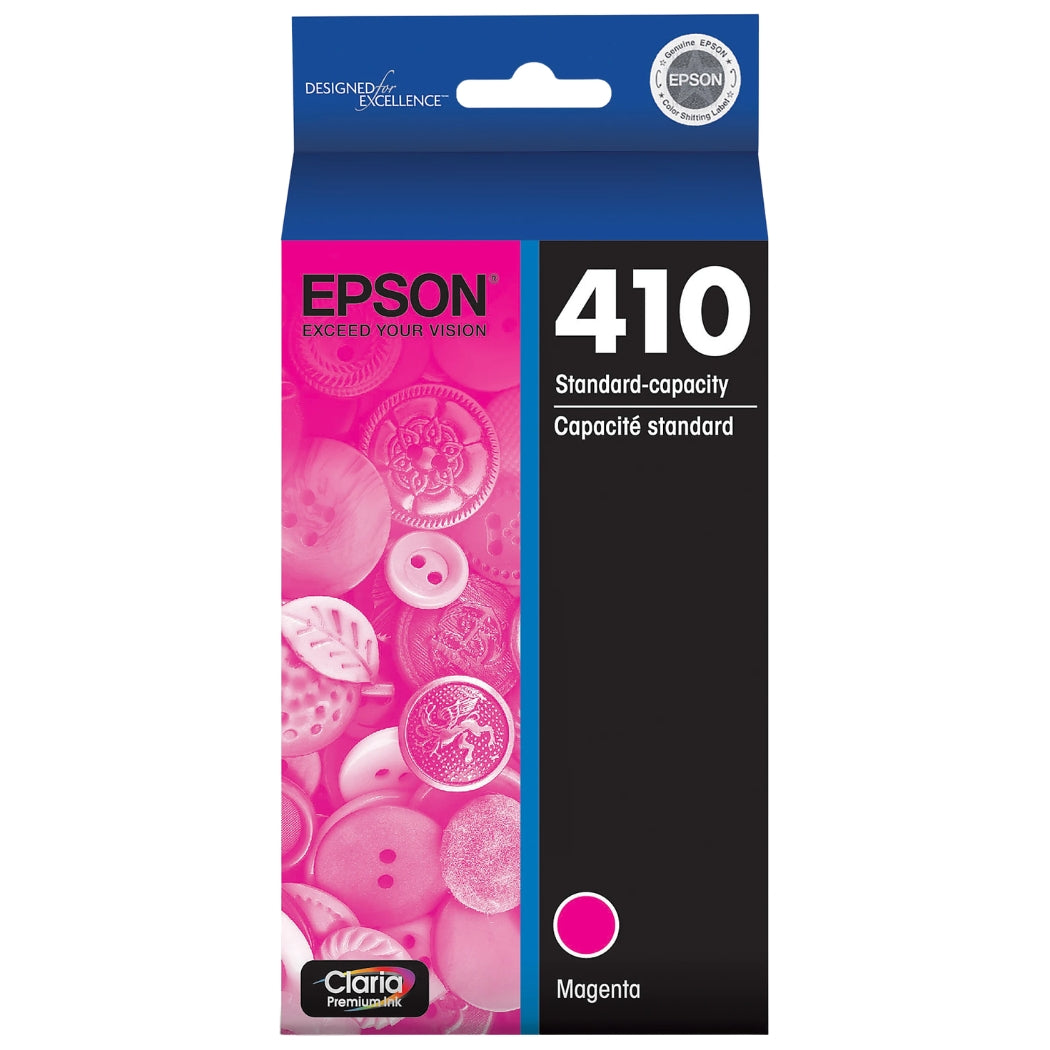 New, Pre-Owned - Epson 410 Claria Premium Standard Magenta Ink Cartridge, T410320-S
