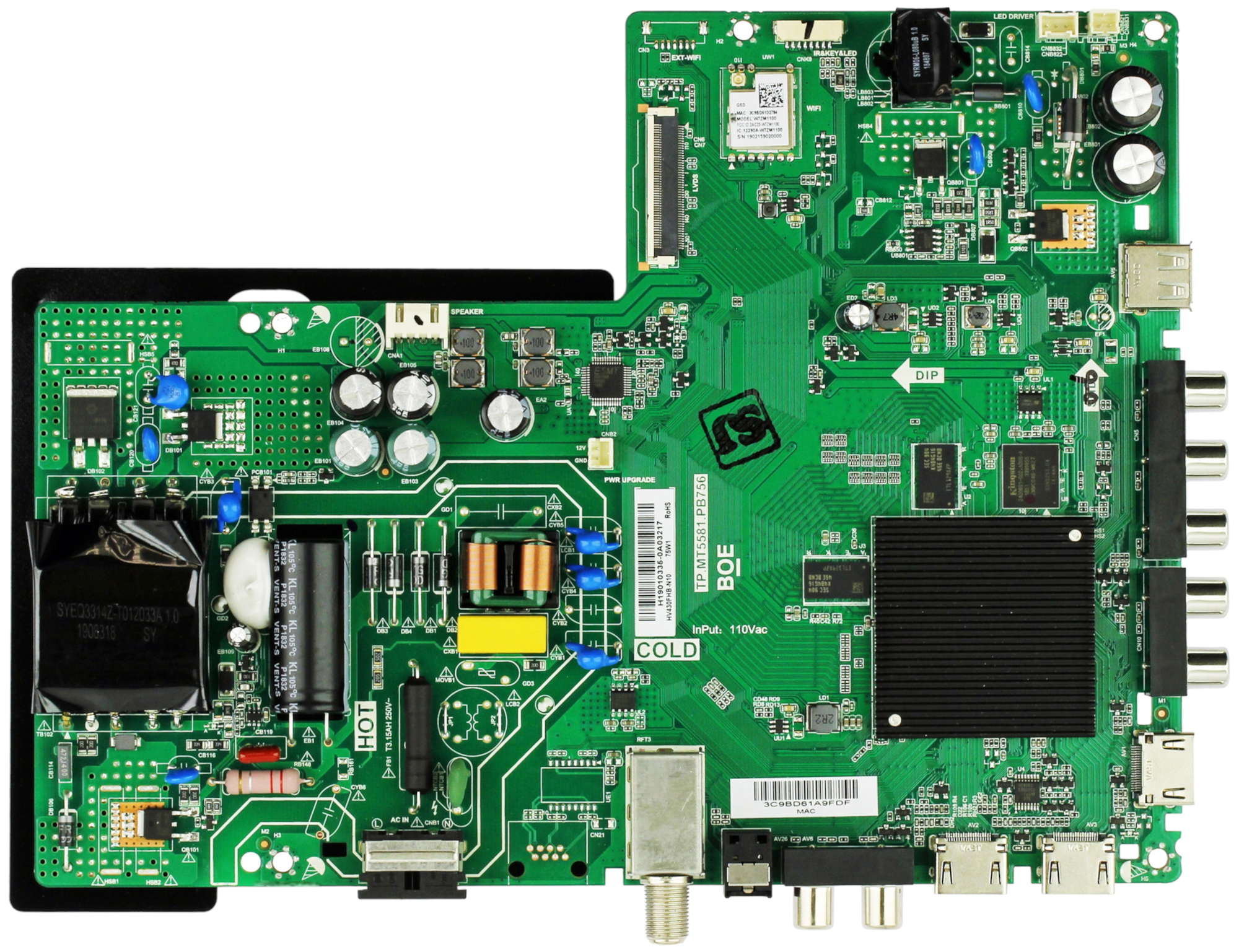 Vizio Main Board/Power Supply for D43FX-F4 (LHBFVNBV / LHBFVNPV / LHBFVNNV Serial)