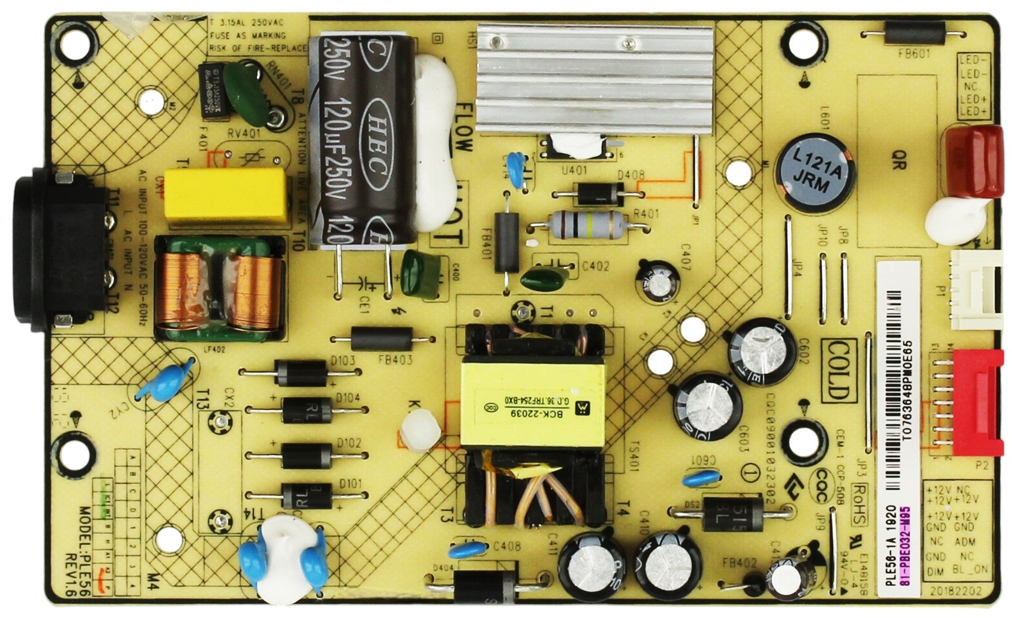 TCL 81-PBE032-M95 (PLE56-1A) Power Supply for 32S327 32S327LABA