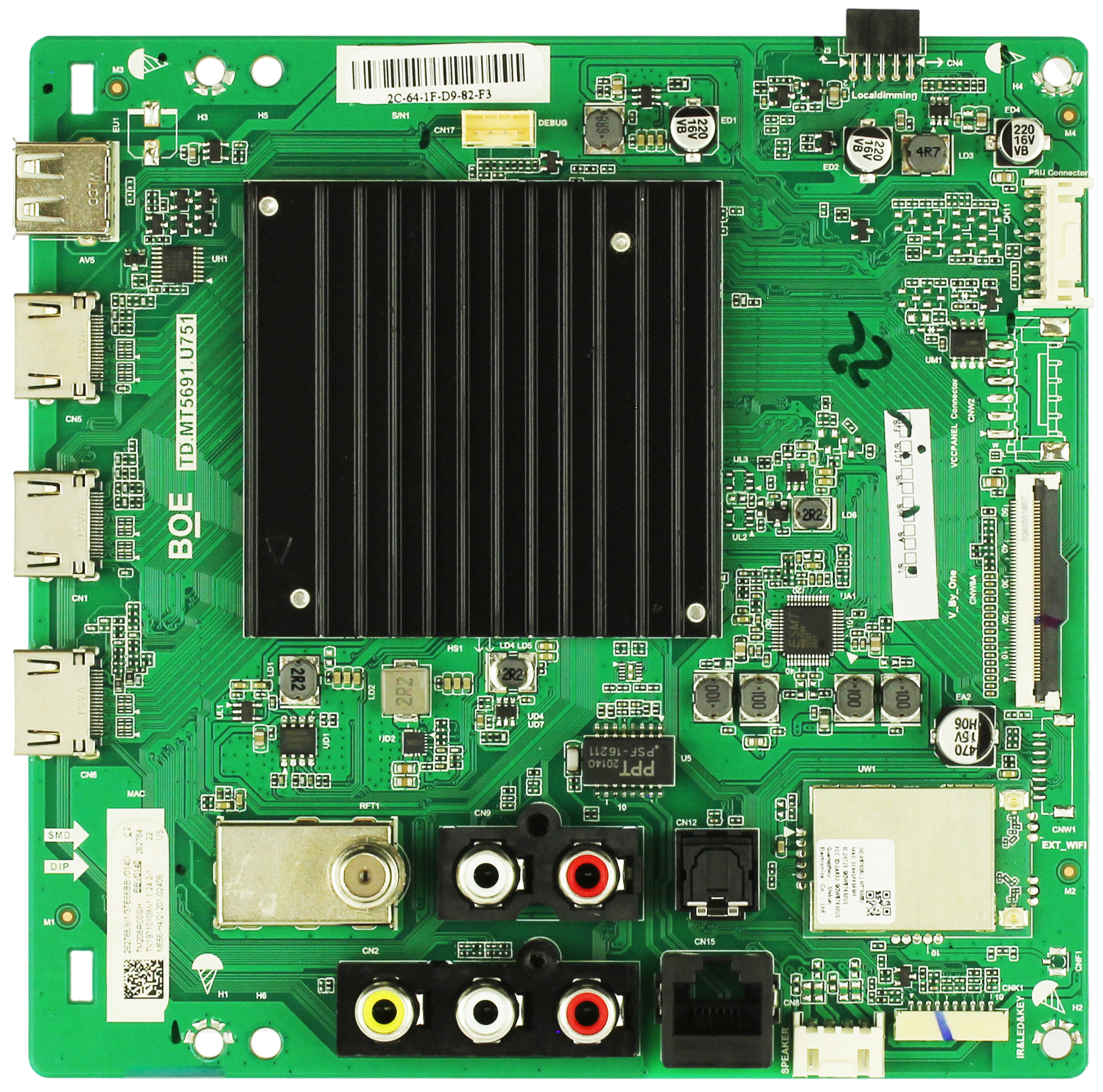 21201-02409 Vizio Main Board 262785, 262784, TD.MT5691.U751, M656-H4