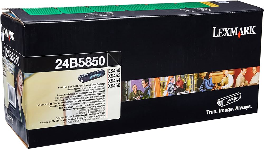 New, Pre-Owned - Lexmark 24B5850 Black Toner Cartridge