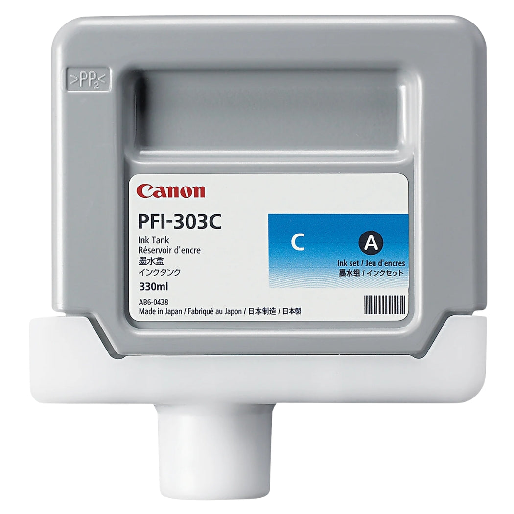 New, Pre-Owned -  PFI-303C Standard-Yield Cyan Ink Cartridge, 2959B001AA