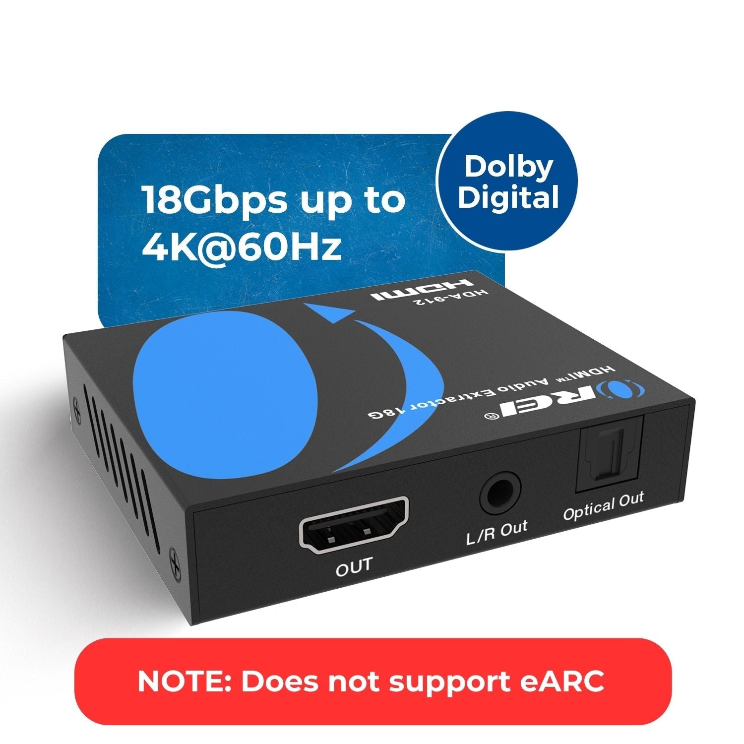 4K HDMI™ Audio Extractor (3.5mm, Optical)-HDA-912
