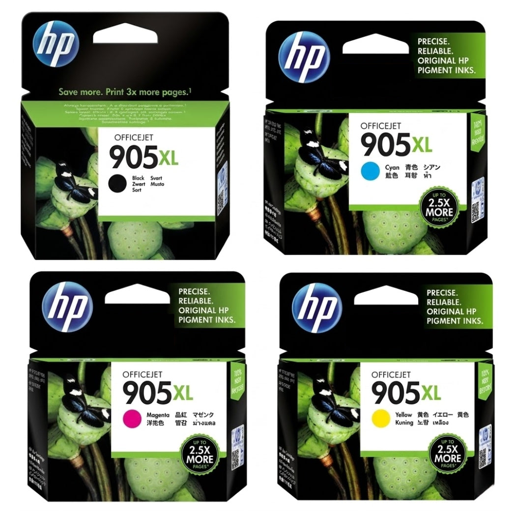 New, Pre-Owned - HP 905XL Black and Color Ink Cartridge (Combo 4 Pack)