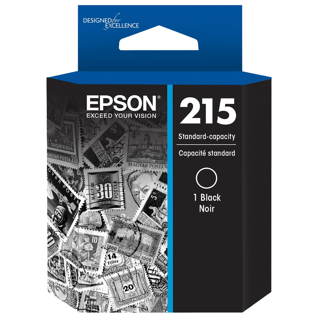 New, Pre-Owned - Epson T215 Standard-Yield Black Ink Cartridge, T215120-S