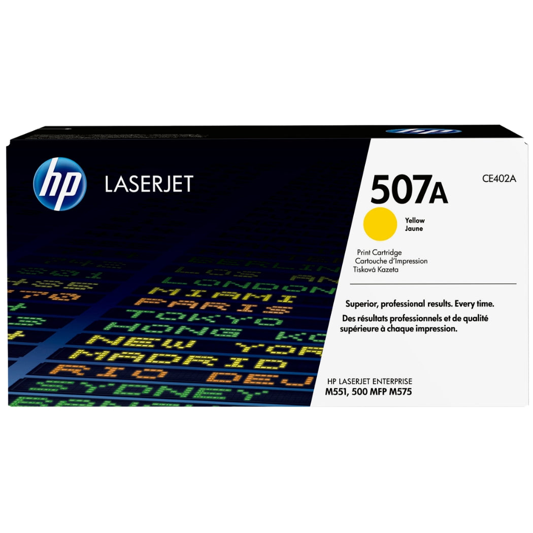 New, Pre-Owned - HP 507A Standard-Yield Yellow Toner Cartridge, CE402A