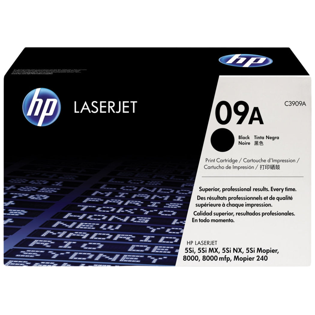 New, Pre-Owned - HP 09A Black Toner Cartridge, C3909A